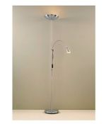 Boxed Grey Painted Mother and Child Floor Standing Lamp With Reading Light