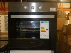 Sharp K-64LX Stainless Steel and Black Fully Integrated Single Multifunction Fan Assisted Oven 12 Mo