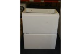 Lot to Contain 2 High Gloss White Wall Mounted Bathroom Basin Units RRP £150