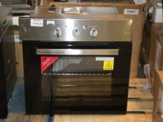 Black and Stainless Steel Fully Integrated Electric Oven