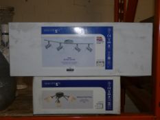 Lot to Contain 2 Boxed Assorted Search Light Bathroom Flush Ceiling Light Fittings and Ceiling