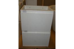 Lot to Contain 2 High Gloss White Wall Mounted Bathroom Basin Units RRP £150