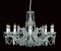 Boxed Impex Glass 4 Light Chandelier RRP £425