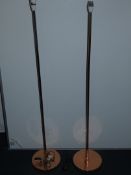 Lot to Contain 2 Rose Gold Designer Freestanding Lamp Bases