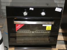Fully Integrated Black and Stainless Steel Single Electric Oven