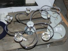 Lot to Contain 2 Assorted 5 Light and 3 Light Fittings
