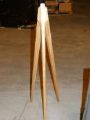 Solid Wooden Tripod Lamp Base Only