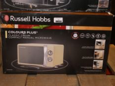 Boxed Russell Hobbs Classic Cream Microwave RRP £65