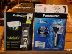 Lot to Contain 2 Assorted Hair Removal Systems To Include a Babyliss For Men and a Panasonic 3 Blade