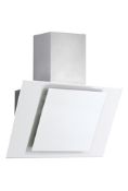 Boxed UBDAHH90W 90cm White Glass Cooker Hood