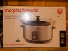 Boxed Morphy Richards 1.5L Stainless Steel Slow Cooker RRP £40