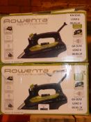 Lot to Contain 2 Boxed Rowenta Steam Irons Combined RRP £150