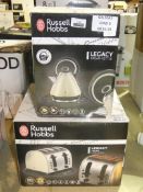 Boxed Assorted Kitchen Items To Include a Russell Hobbs 1.5L Pyramid Kettle and a Matching 4 Slice