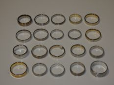 Lot to Contain 20 Gestner Style Desginer Shoe Piece Wedding Rings in Assorted Sizes and Styles