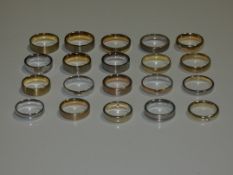 Lot to Contain 20 Gestner Style Desginer Shoe Piece Wedding Rings in Assorted Sizes and Styles