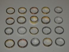 Lot to Contain 20 Gestner Style Desginer Shoe Piece Wedding Rings in Assorted Sizes and Styles