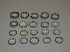 Lot to Contain 20 Gestner Style Desginer Shoe Piece Wedding Rings in Assorted Sizes and Styles