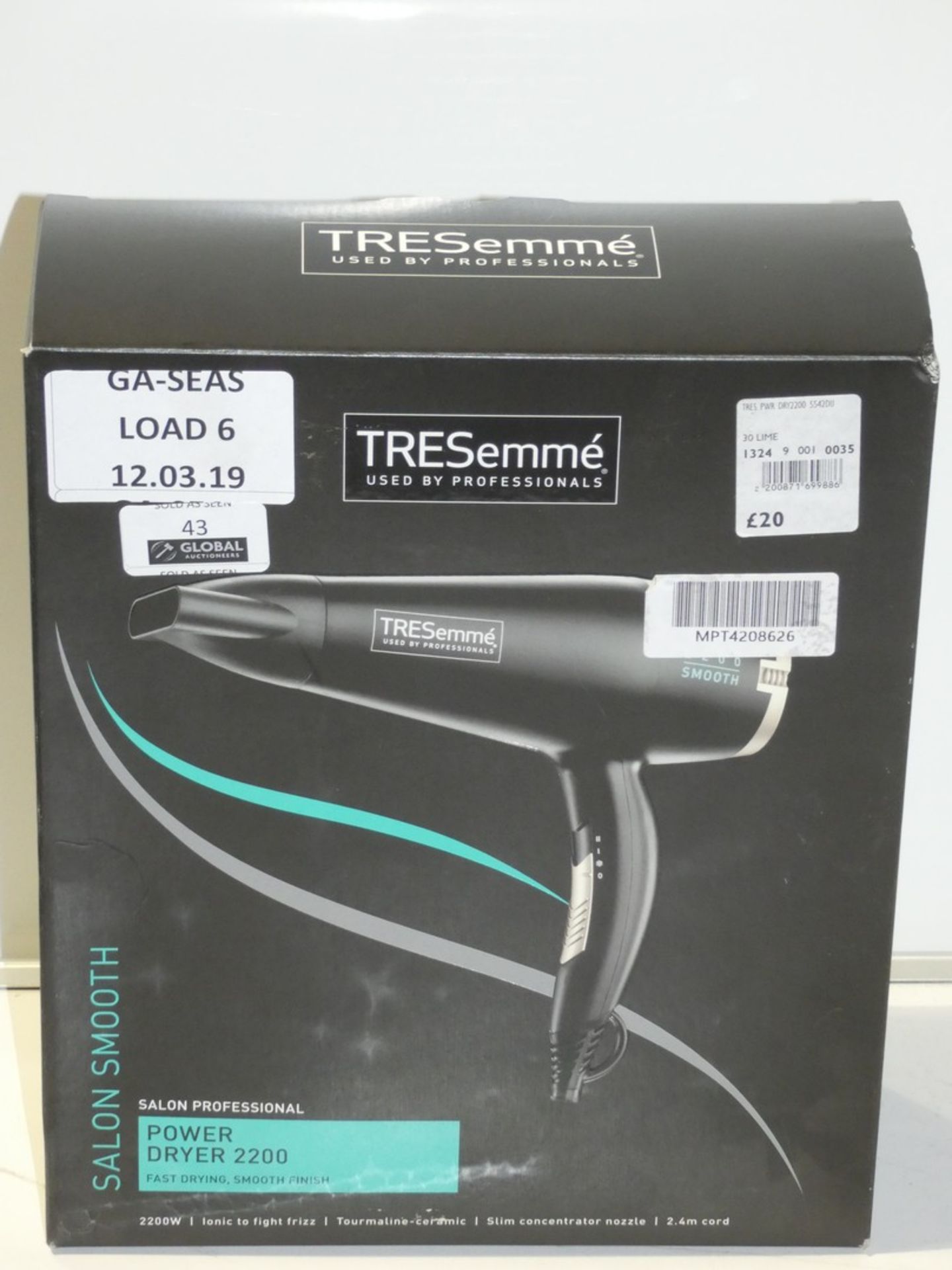 Boxed Tresemme Power Salon Smooth Hair Dryer RRP £35