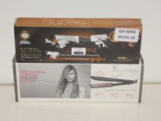 Assorted Items To Include a Nicky Clarke Ladies Supershine Hair Straighteners and Babyliss Sleek