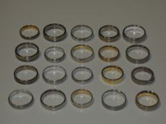 Lot to Contain 20 Gestner Style Desginer Shoe Piece Wedding Rings in Assorted Sizes and Styles