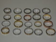 Lot to Contain 20 Gestner Style Desginer Shoe Piece Wedding Rings in Assorted Sizes and Styles