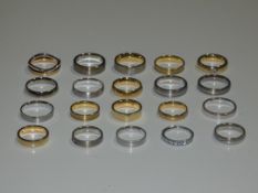 Lot to Contain 20 Gestner Style Desginer Shoe Piece Wedding Rings in Assorted Sizes and Styles