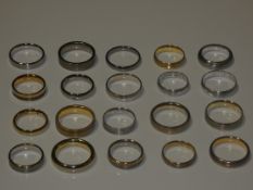 Lot to Contain 20 Gestner Style Desginer Shoe Piece Wedding Rings in Assorted Sizes and Styles