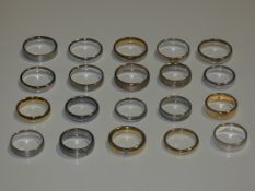 Lot to Contain 20 Gestner Style Desginer Shoe Piece Wedding Rings in Assorted Sizes and Styles