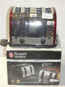 Assorted Boxed and Unboxed Russell Hobbs 4 Slice Toasters RRP £50 Each