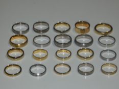 Lot to Contain 20 Gestner Style Desginer Shoe Piece Wedding Rings in Assorted Sizes and Styles