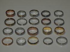 Lot to Contain 20 Gestner Style Desginer Shoe Piece Wedding Rings in Assorted Sizes and Styles