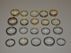 Lot to Contain 20 Gestner Style Desginer Shoe Piece Wedding Rings in Assorted Sizes and Styles