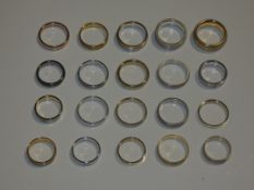 Lot to Contain 20 Gestner Style Desginer Shoe Piece Wedding Rings in Assorted Sizes and Styles