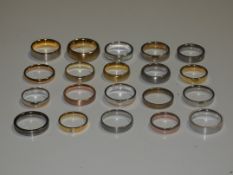 Lot to Contain 20 Gestner Style Desginer Shoe Piece Wedding Rings in Assorted Sizes and Styles