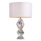 Boxed Home Collection Bailey Glass and Fabric Lamp RRP £140