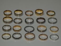 Lot to Contain 20 Gestner Style Desginer Shoe Piece Wedding Rings in Assorted Sizes and Styles