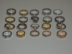 Lot to Contain 20 Gestner Style Desginer Shoe Piece Wedding Rings in Assorted Sizes and Styles