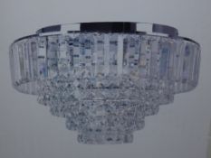 Boxed Home Collection Sophia Glass and Stainless Steel Ceiling Light RRP £250