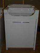 Lot to Contain 2 High Gloss White Single Door Basin Units RRP £120