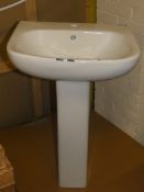 Lot to Contain 2 Boxed Solene Full Pedestal Sink Units RRP £80