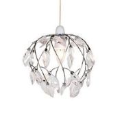 Boxed Beatrice Contemporary Chrome Finish Jewels Ceiling Light Fitting