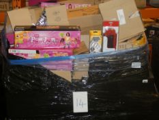 Pallet Containing a Large Quantity of Assorted Brand New and Sealed Items Perfect for Market Trading