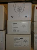 Lot Containing 3 Boxed Assorted Lighting Items To Include a Dar Lighting 3 Light Spot Light Fitting,