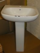 Lot to Contain 2 Boxed Solene Full Pedestal Sink Units RRP £80