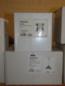 Lot to Contain 3 Boxed Assorted Lighting Items To Include Dar Lighting Dynamo Single Lighting