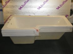 Lot to Contain 4 L Shaped Bath Tubs