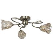 Lot to Contain 2 Boxed Amelia 3 Light Champagne Ceiling Light Fittings