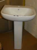 Lot to Contain 2 Boxed Solene Full Pedestal Sink Units RRP £80