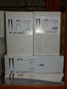 Lot to Contain 8 Boxed Assorted Lighting Item To Include Darr Lighting Ceiling Light Pendants and