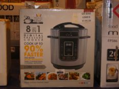 Boxed Pressure King Pro 8 in 1 Digital Pressure Cooker RRP £50 (Viewing Is Highly Recommended)